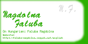 magdolna faluba business card